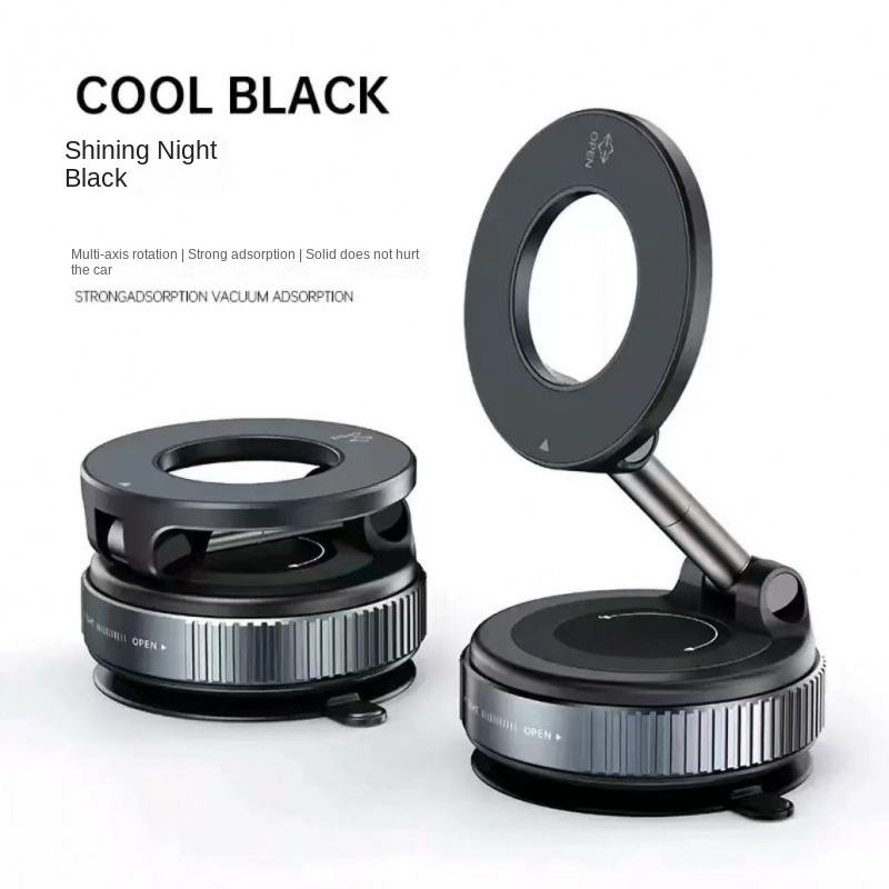 Vsen Magnetic Suction Cup Phone Holder - Universal Car Navigation Mount (Black/White)